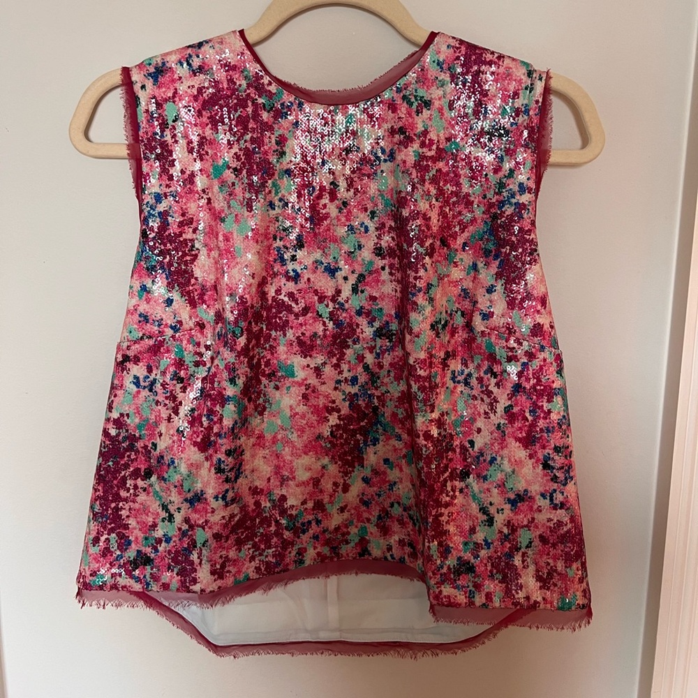 Rachel Zoe Sequin Multi Color Top